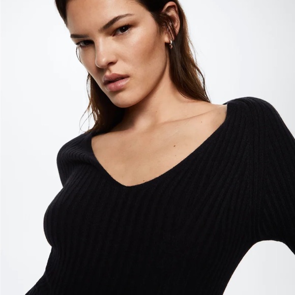 Mango Tie Waist Knit Dress - Picture 3 of 5